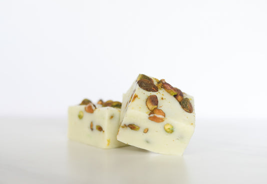 Reduced Sugar Pistachio Fudge