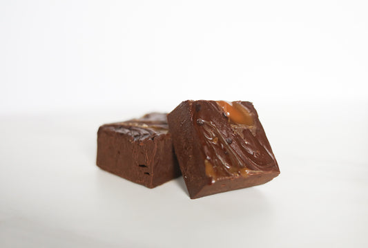 Dark Chocolate Salted Caramel Fudge